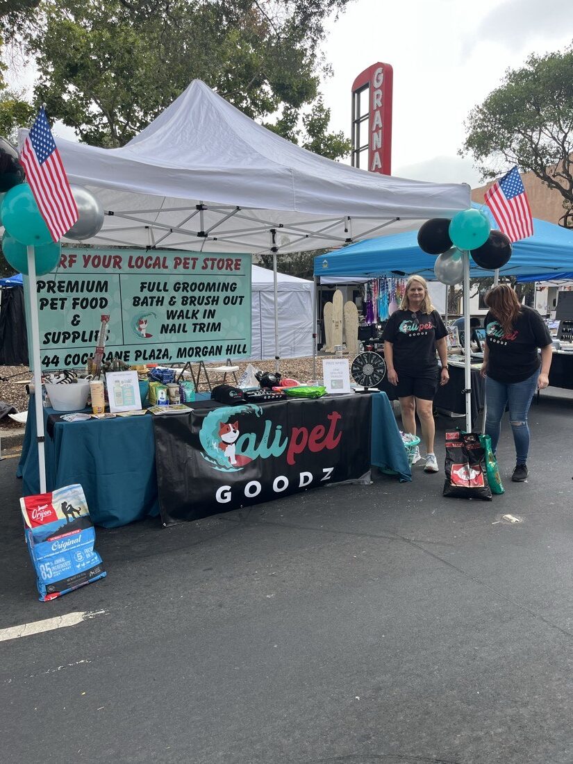Cali Pet Goodz community event booth