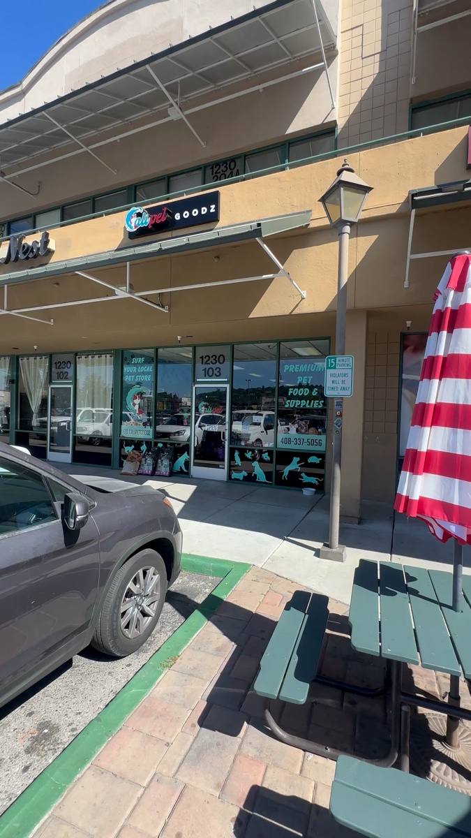 Cali Pet Goodz Gilroy storefront, from the 2024 story deck